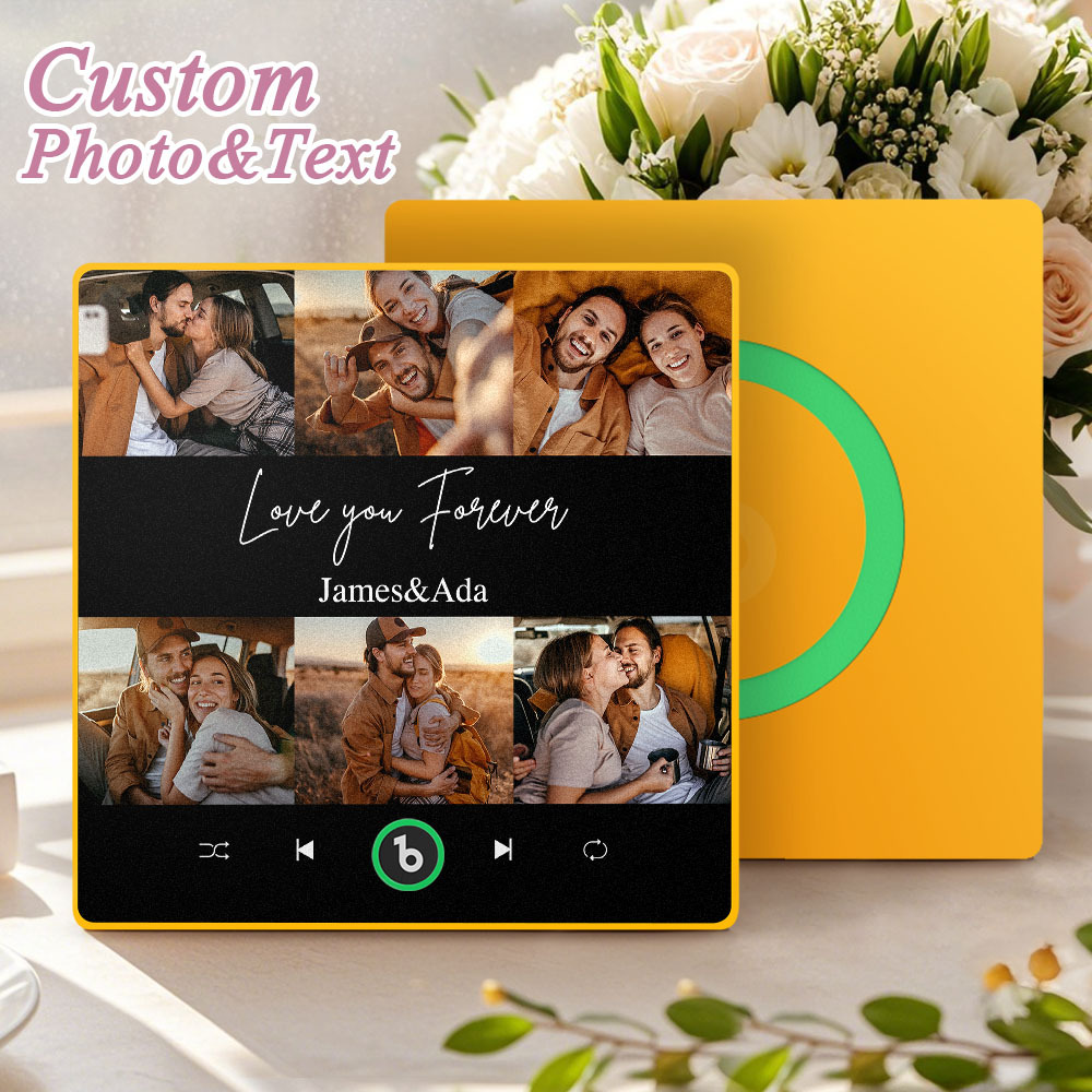 Personalisierter Musik-kühlschrankmagnet Mit Foto, Personalisiertes Songalbum-cover, Magnet, Geschenk Für Ihn - MeineFotoTassen