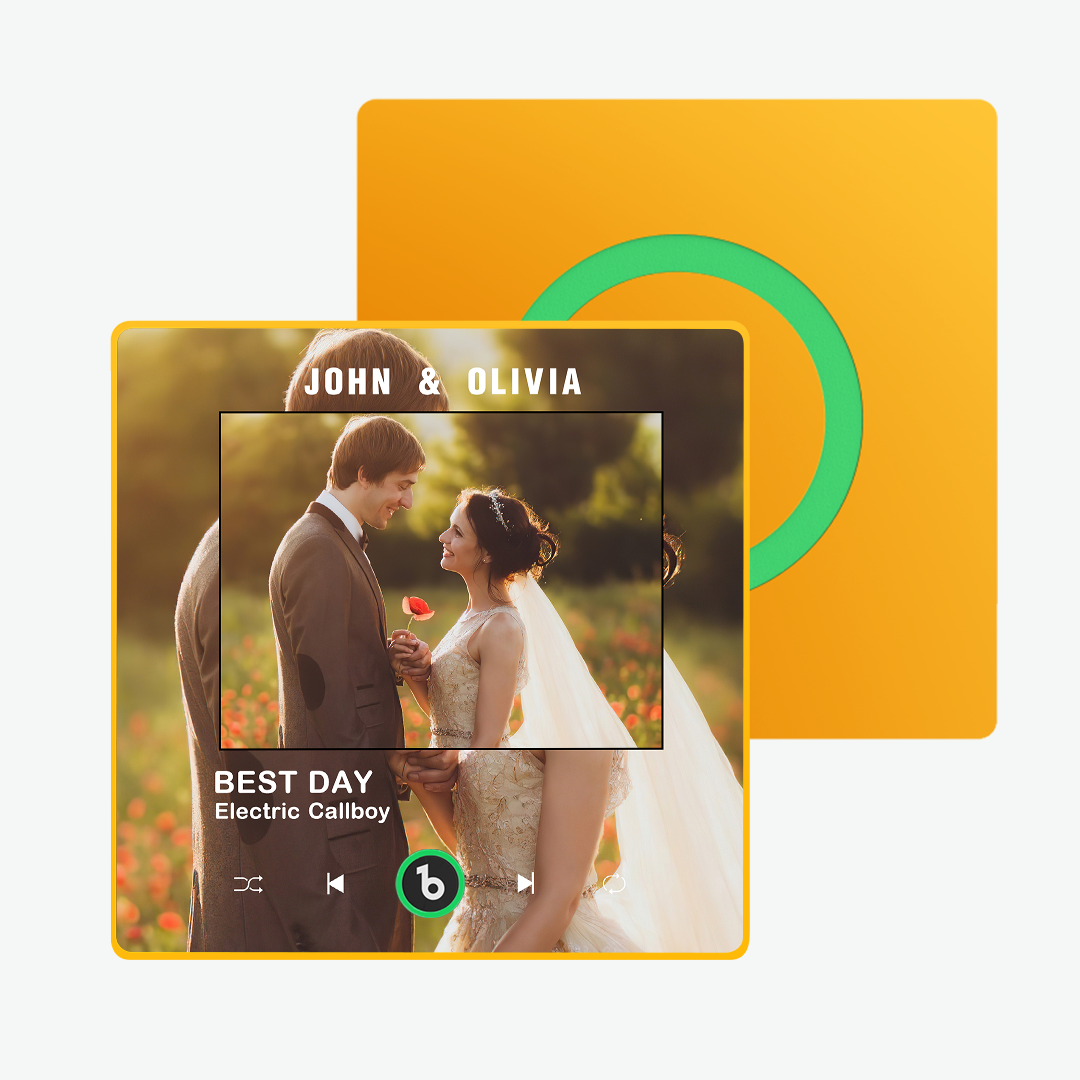 Individueller Musik-kühlschrankmagnet, Album-kühlschrankmagnet Mit Buntem Rahmen, Hochzeitsgeschenke