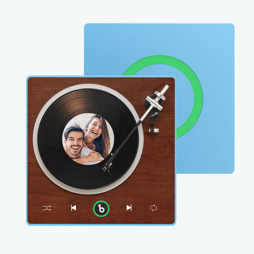 Neues 4.0-upgrade, Individueller Musik-kühlschrankmagnet, Vinyl-player-stil, Kühlschrankmagnet, Geschenk Für Liebhaber - MeineFotoTassen