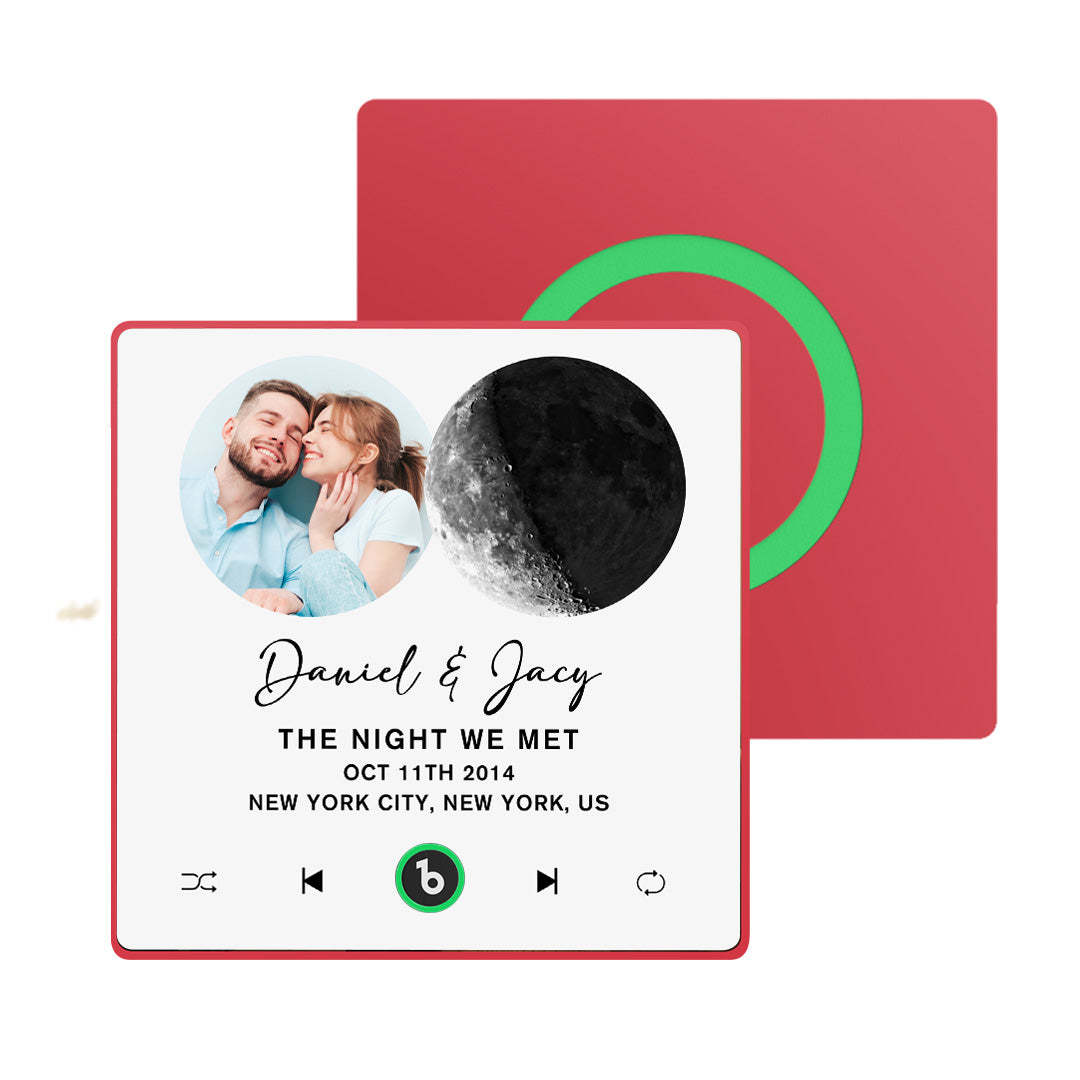 Neues 4.0-upgrade, Individueller Musik-kühlschrankmagnet, Mondphasen-stil, Kühlschrankmagnet, Geschenk Für Liebhaber - MeineFotoTassen