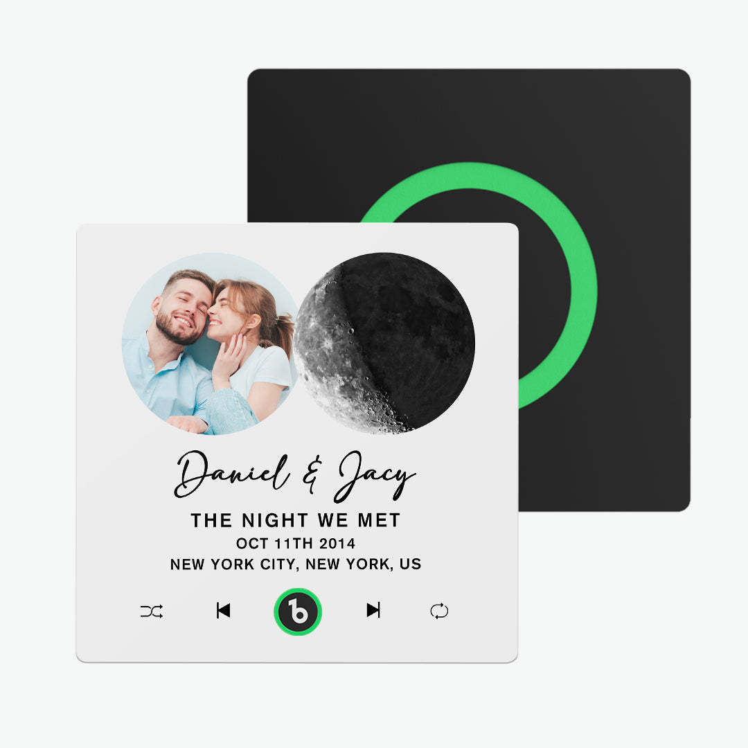 Neues 4.0-upgrade, Individueller Musik-kühlschrankmagnet, Mondphasen-stil, Kühlschrankmagnet, Geschenk Für Liebhaber - MeineFotoTassen