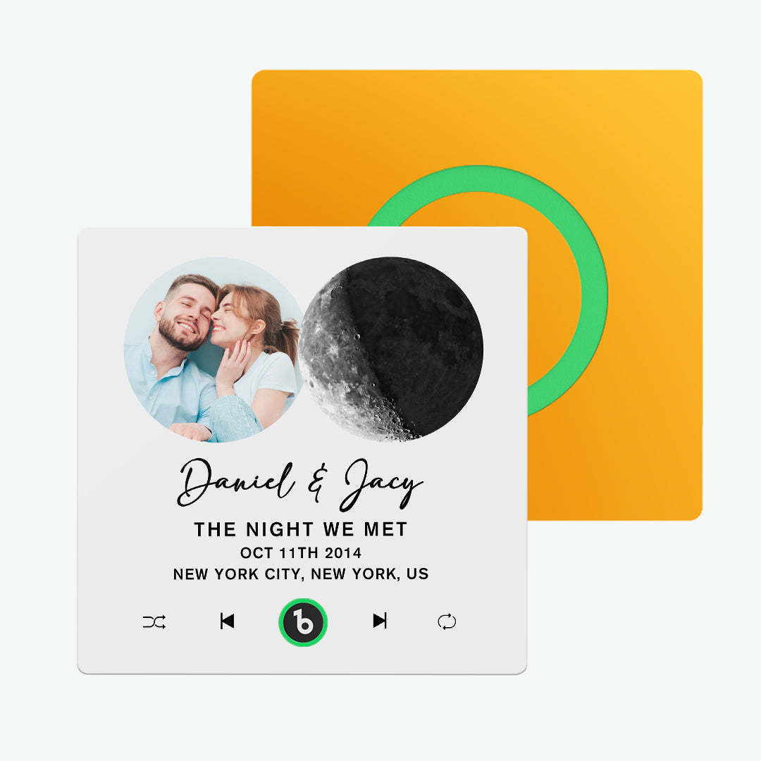 Neues 4.0-upgrade, Individueller Musik-kühlschrankmagnet, Mondphasen-stil, Kühlschrankmagnet, Geschenk Für Liebhaber - MeineFotoTassen