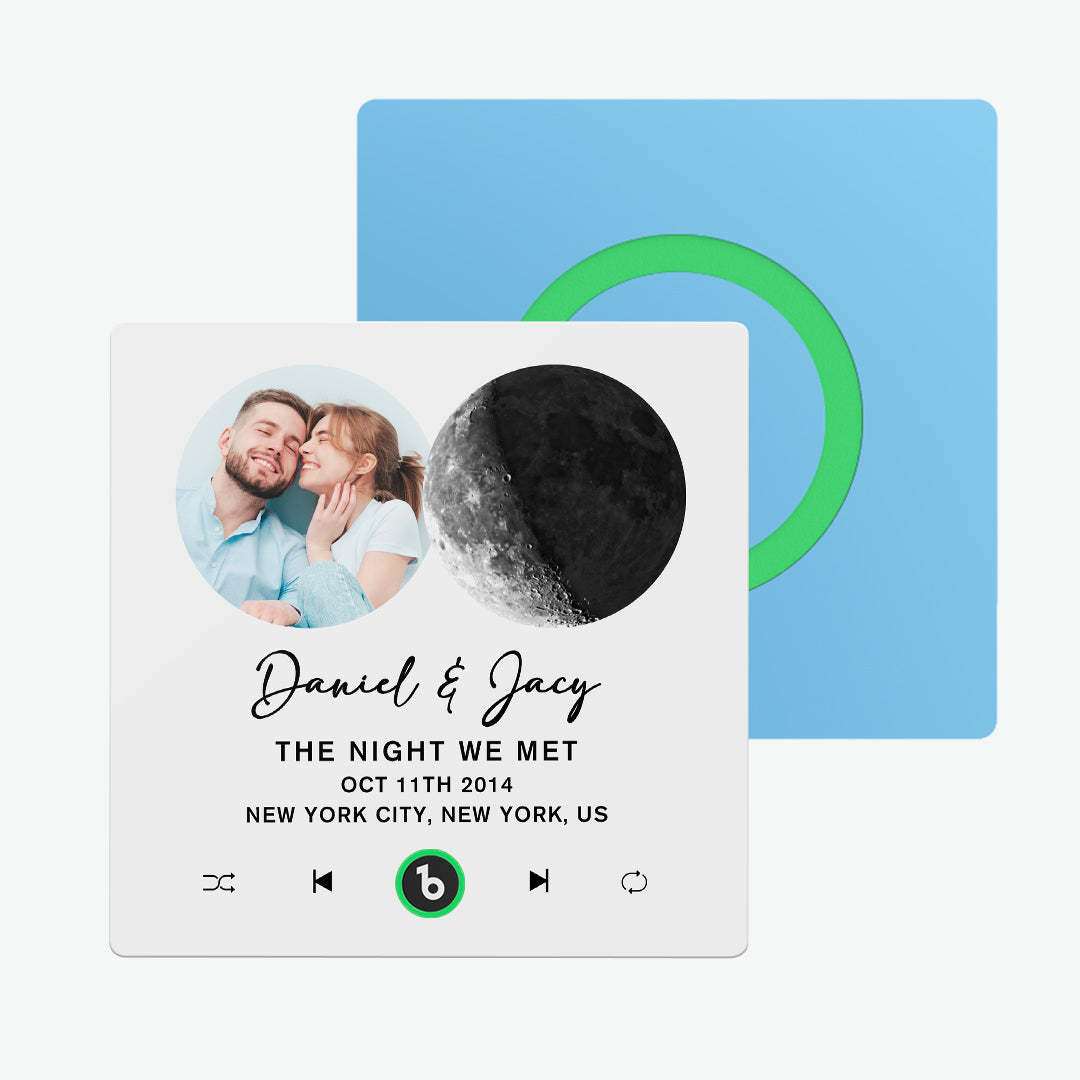 Neues 4.0-upgrade, Individueller Musik-kühlschrankmagnet, Mondphasen-stil, Kühlschrankmagnet, Geschenk Für Liebhaber - MeineFotoTassen