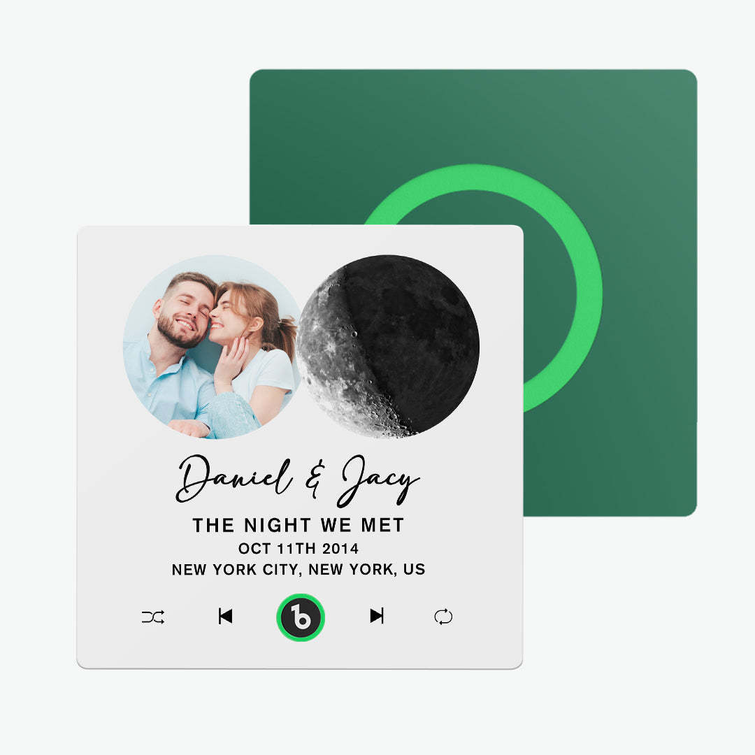 Neues 4.0-upgrade, Individueller Musik-kühlschrankmagnet, Mondphasen-stil, Kühlschrankmagnet, Geschenk Für Liebhaber - MeineFotoTassen