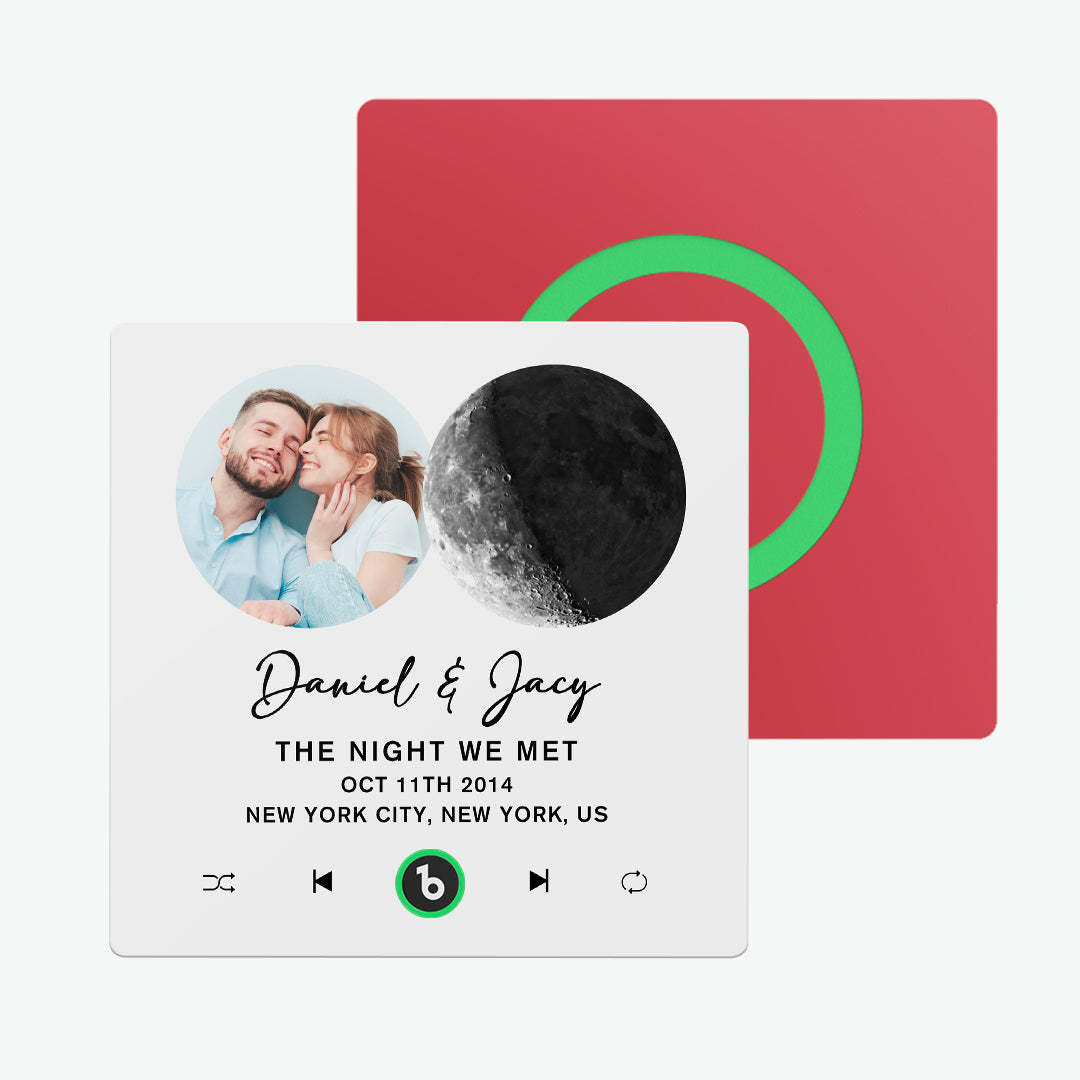 Neues 4.0-upgrade, Individueller Musik-kühlschrankmagnet, Mondphasen-stil, Kühlschrankmagnet, Geschenk Für Liebhaber - MeineFotoTassen