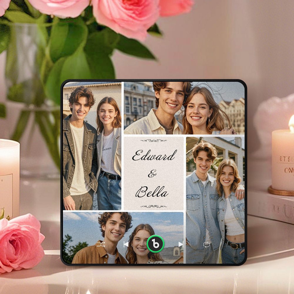 Individuelle Musik-kühlschrankmagnete, Valentinstagsgeschenke, Individueller Musik-kühlschrankmagnet, Bunter Rahmen, Album-kühlschrankmagnet, Kann Lieder Abspielen, Geschenk Für Paare