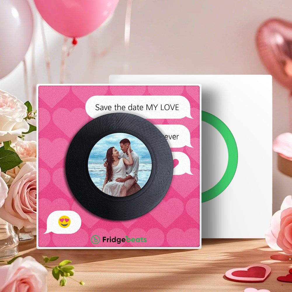 Valentinstagsgeschenk, Individueller Song-kühlschrankmagnet Mit Foto, Unterstützt Nfc-funktion, Geschenke Für Männer Für Freundin - MeineFotoTassen