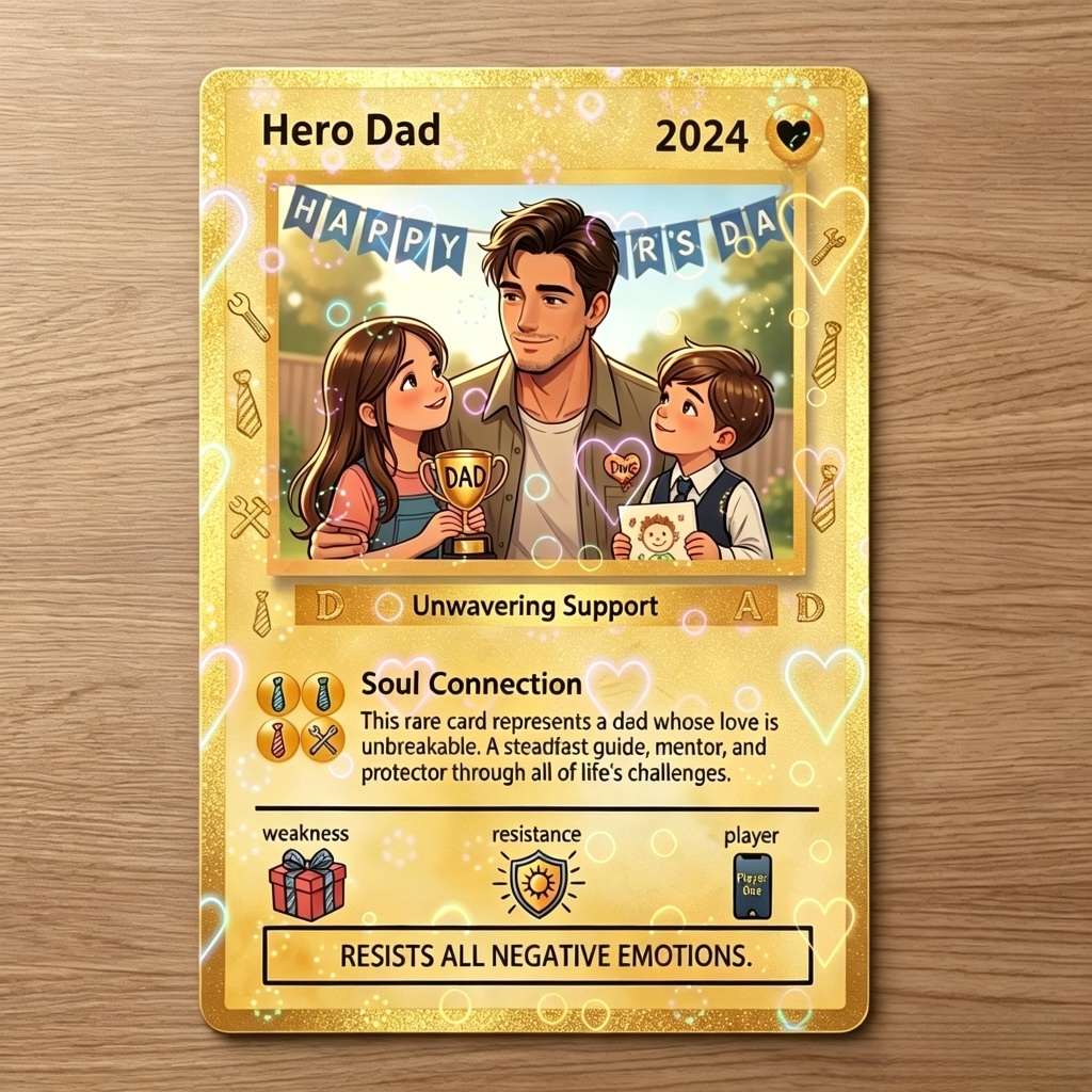 Personalisierte Spielkarte zum Vatertag, personalisierte Foto-Geschenkkarte für Papa - MeineFotoTassen