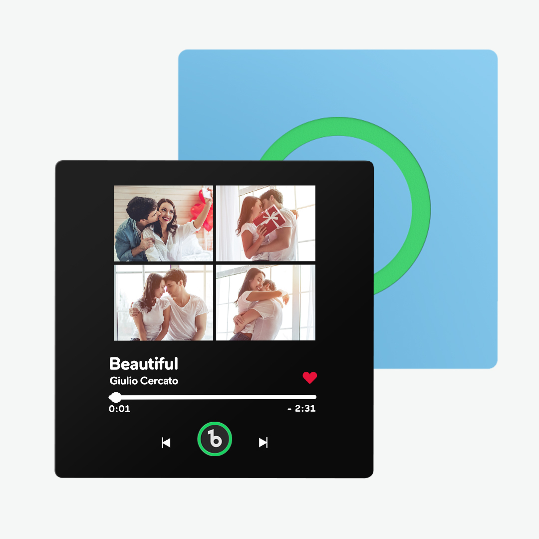 Neuer 4.0-upgrade-kühlschrankmagnet Mit Benutzerdefinierter Musik, Bunter Rahmen, Album-kühlschrankmagnet Kann Lieder Abspielen, Geschenk Für Paare - MeineFotoTassen
