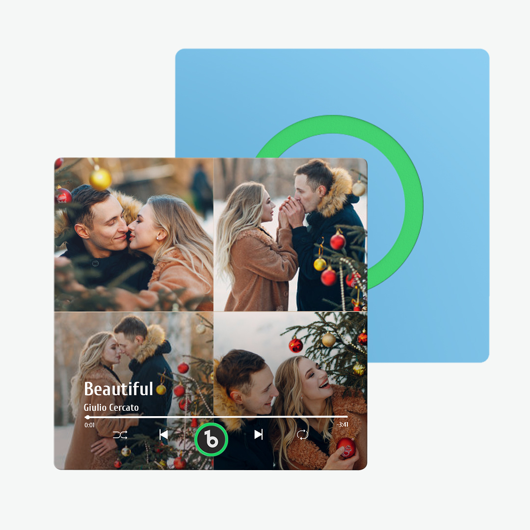 Neuer 4.0-upgrade-kühlschrankmagnet Mit Benutzerdefinierter Musik, Bunter Rahmen, Album-kühlschrankmagnet Kann Lieder Abspielen, Geschenk Für Paare - MeineFotoTassen