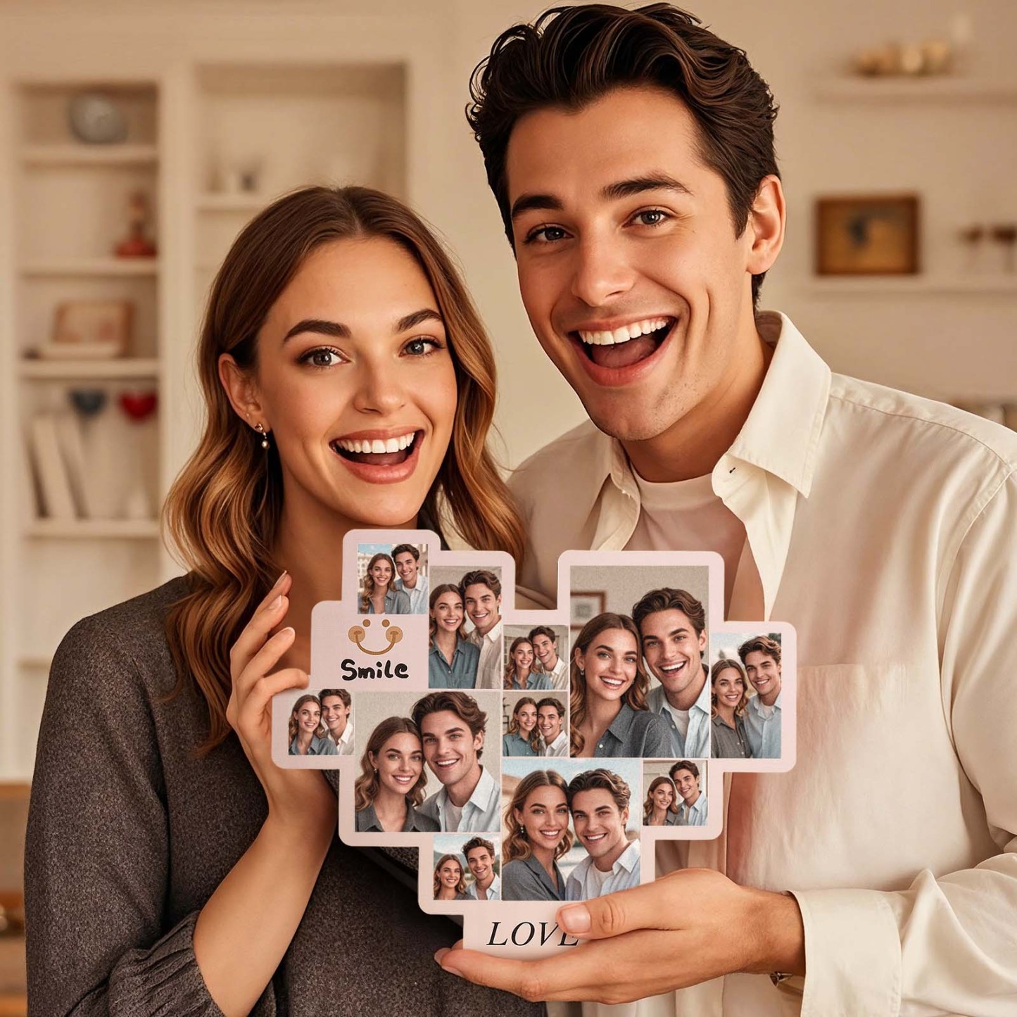 Personalisiertes Foto Herz Ornament Personalisiertes Herzförmiges Andenken Geschenk Individuelle Fotodekoration - MeineFotoTassen