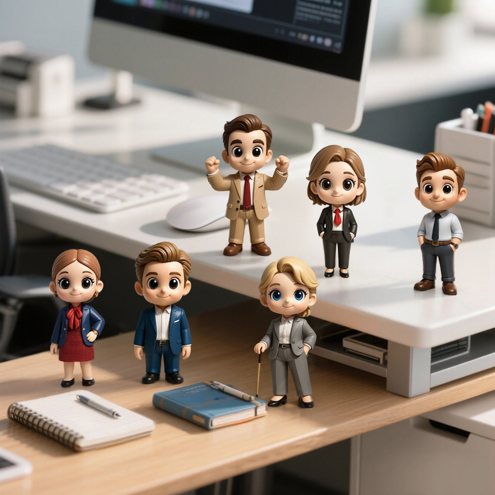 Personalisierte 3d-minifigur Von Ihrem Foto, Personalisiertes Schreibtischspielzeug Für Die Bürodekoration - DePhotoBoxer