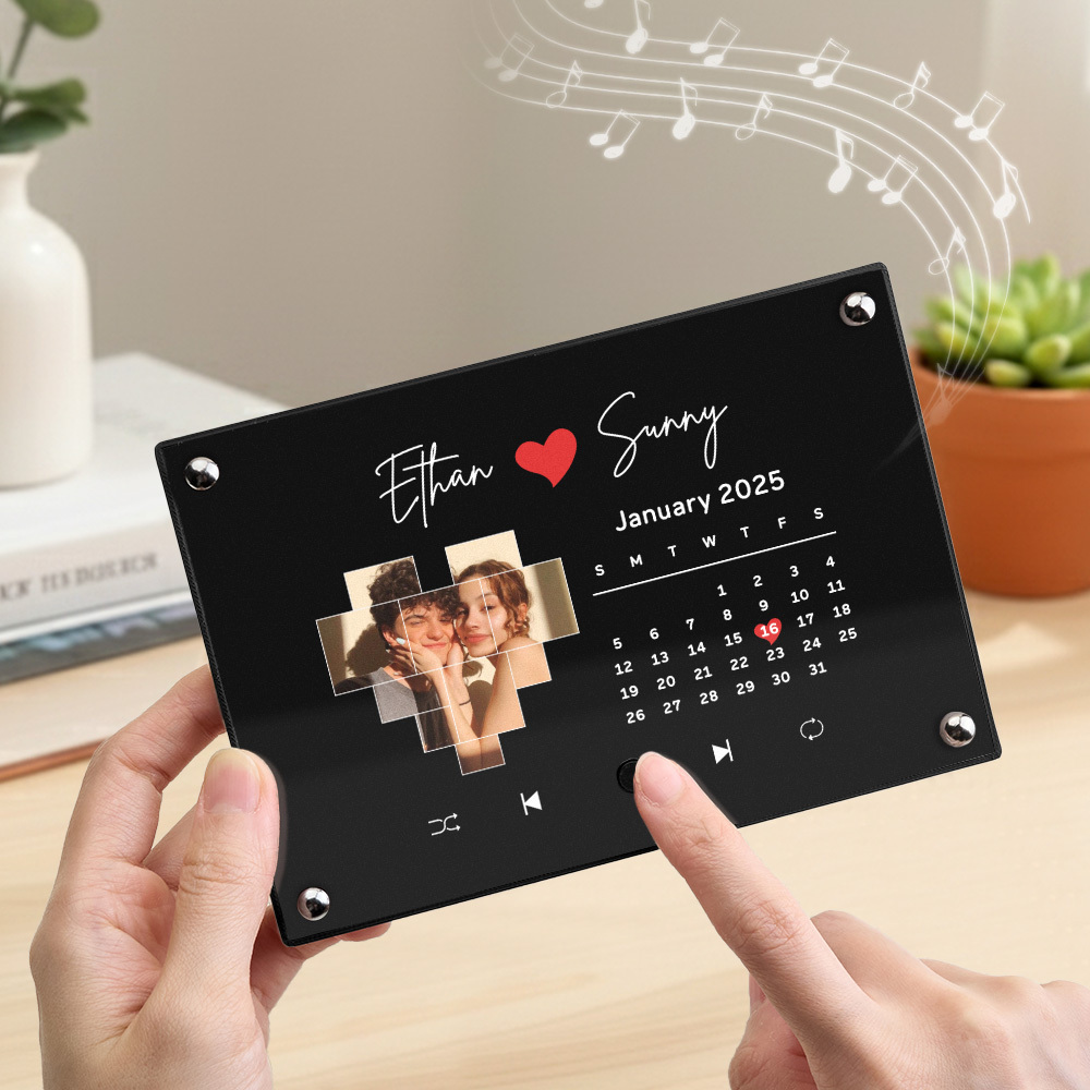 Benutzerdefinierter Musik-bilderrahmen, Benutzerdefinierter Spotify-rahmen, Personalisierter Fotorahmen, Jubiläumsgeschenke Für Paare - MeineFotoTassen