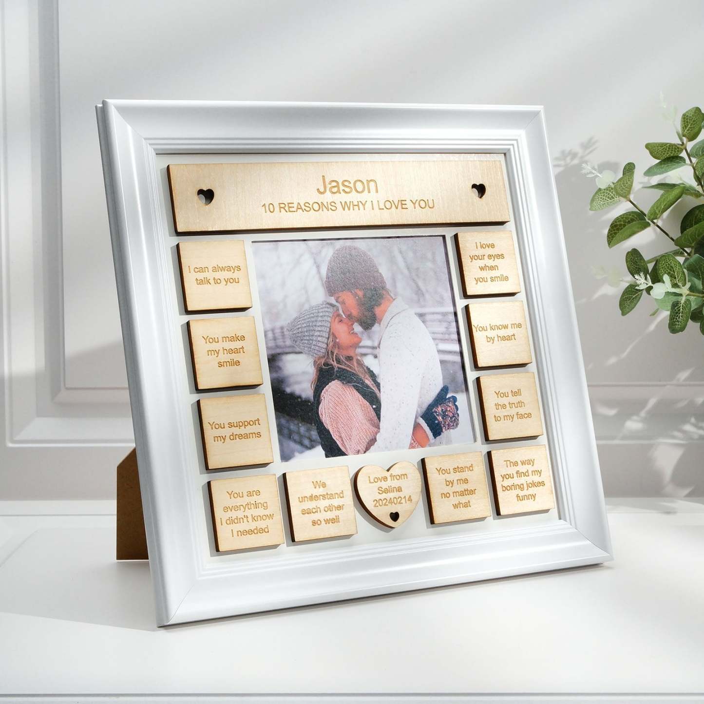 10 Gründe, Warum Ich Dich Liebe, Personalisierte Fotorahmen-geschenke Für Sie/sie - MeineFotoTassen
