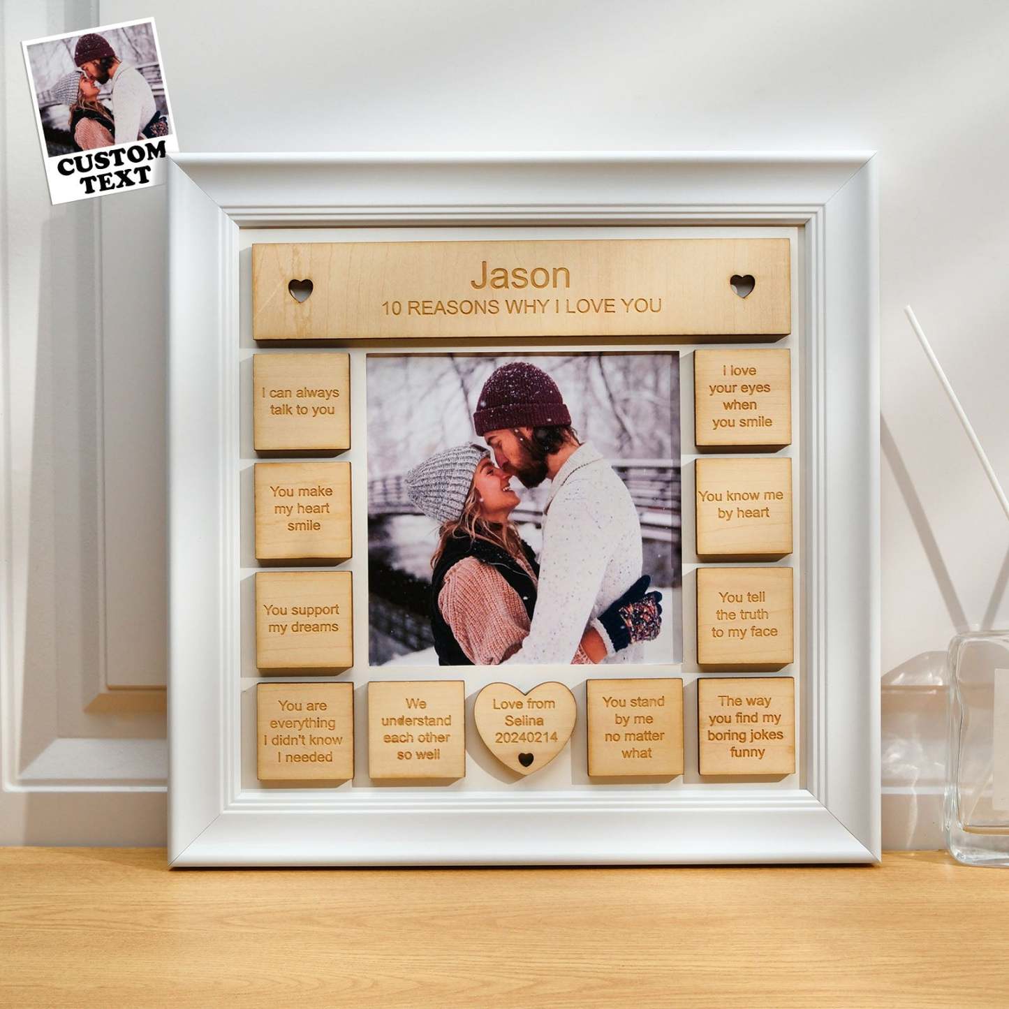 10 Gründe, Warum Ich Dich Liebe, Personalisierte Fotorahmen-geschenke Für Sie/sie - MeineFotoTassen