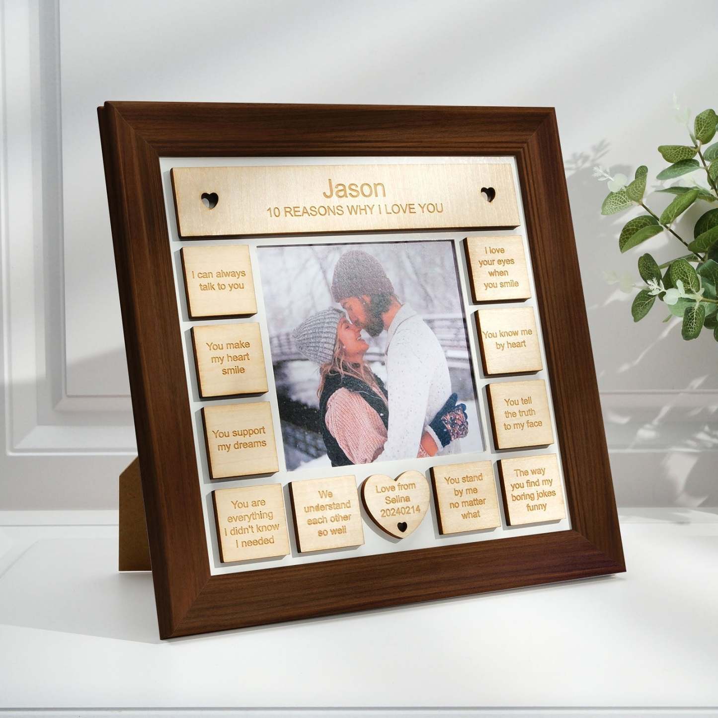 10 Gründe, Warum Ich Dich Liebe, Personalisierte Fotorahmen-geschenke Für Sie/sie - MeineFotoTassen