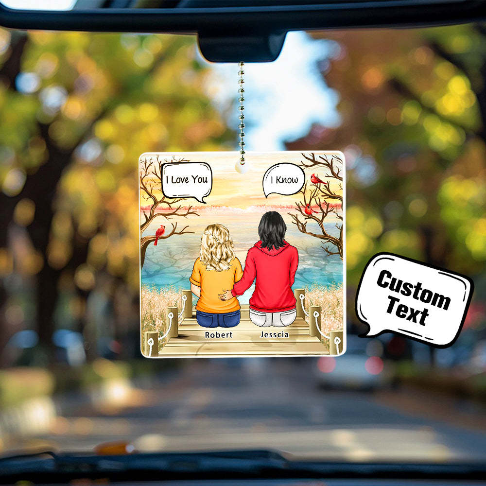 Individuell Gestalteter Auto-anhänger Als Erinnerungsgeschenk Für Familie, Freunde, Geschwister Und Verstorbene – Acryl-anhänger - MeineFotoTassen