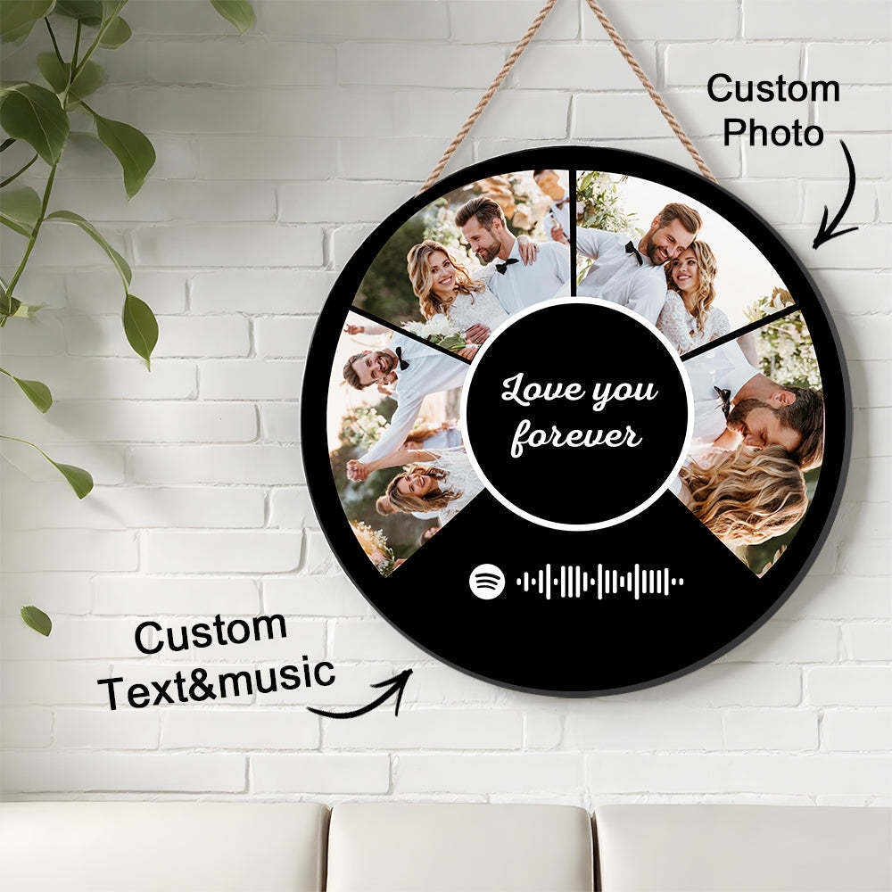 Benutzerdefinierte Spotify-wanddekoration, Individuelle Fotoaufhängung, Musikgeschenke, Haustürdekoration - MeineFotoTassen