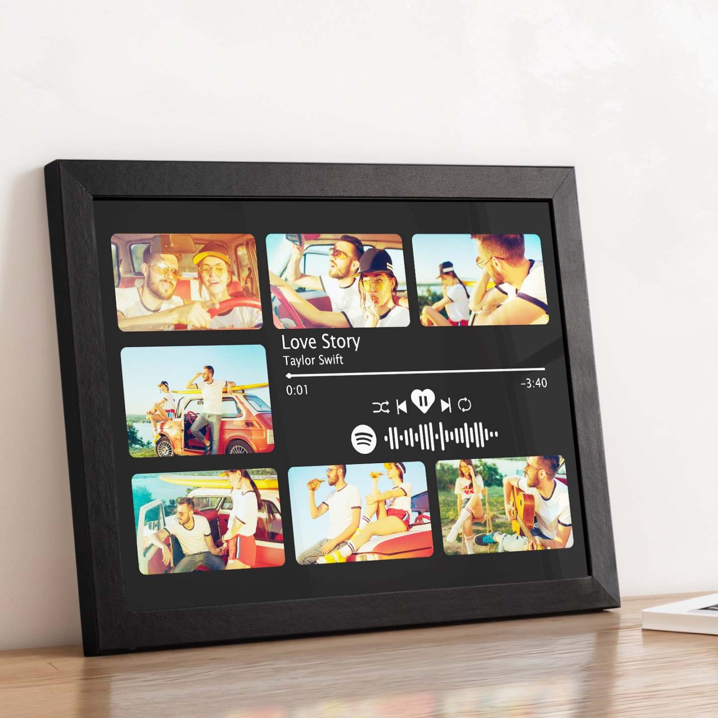 Benutzerdefinierter Spotify-holzrahmen, Benutzerdefinierter Fotorahmen, Weihnachtsgeschenke Für Liebhaber - MeineFotoTassen