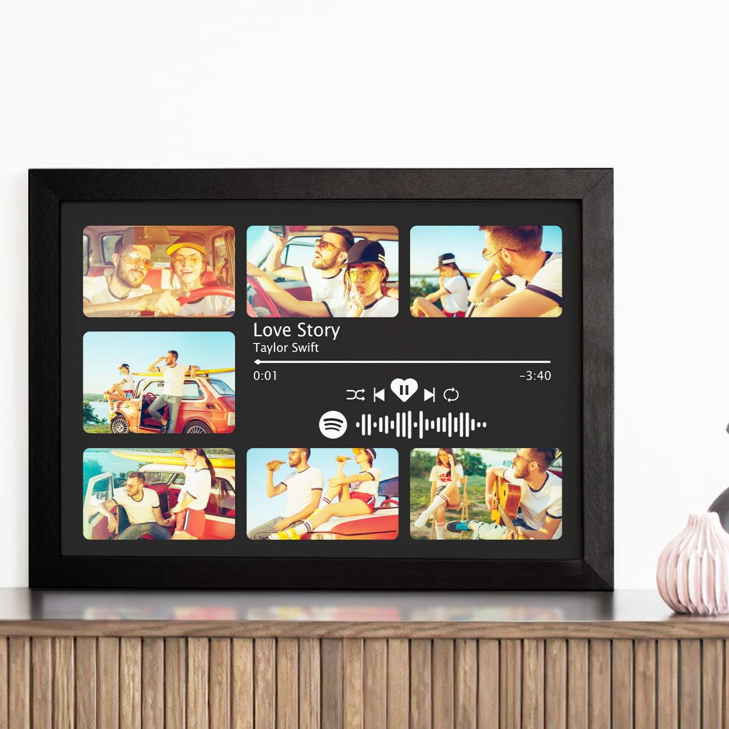 Benutzerdefinierter Spotify-holzrahmen, Benutzerdefinierter Fotorahmen, Weihnachtsgeschenke Für Liebhaber - MeineFotoTassen