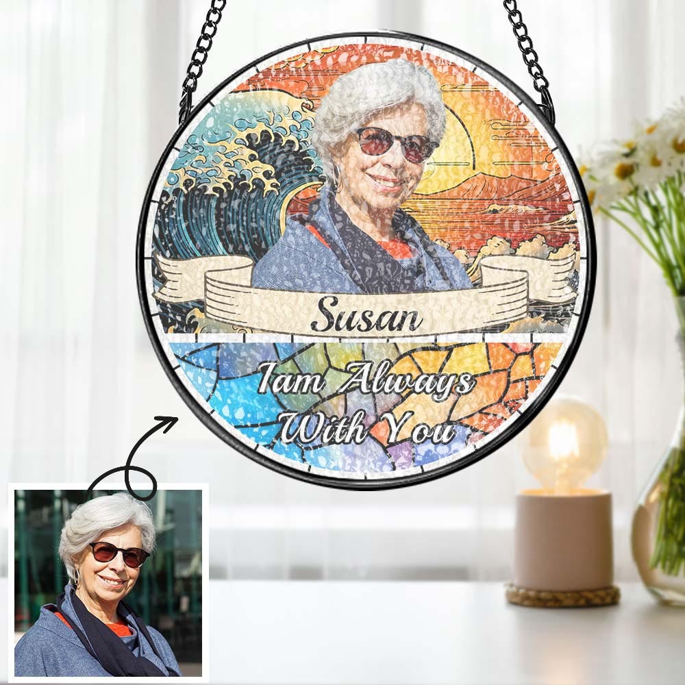 Benutzerdefinierter Gedenk-sonnenfänger, Personalisiertes Fenster-sonnenfänger, Beileidsgeschenk Für Die Familie - MeineFotoTassen