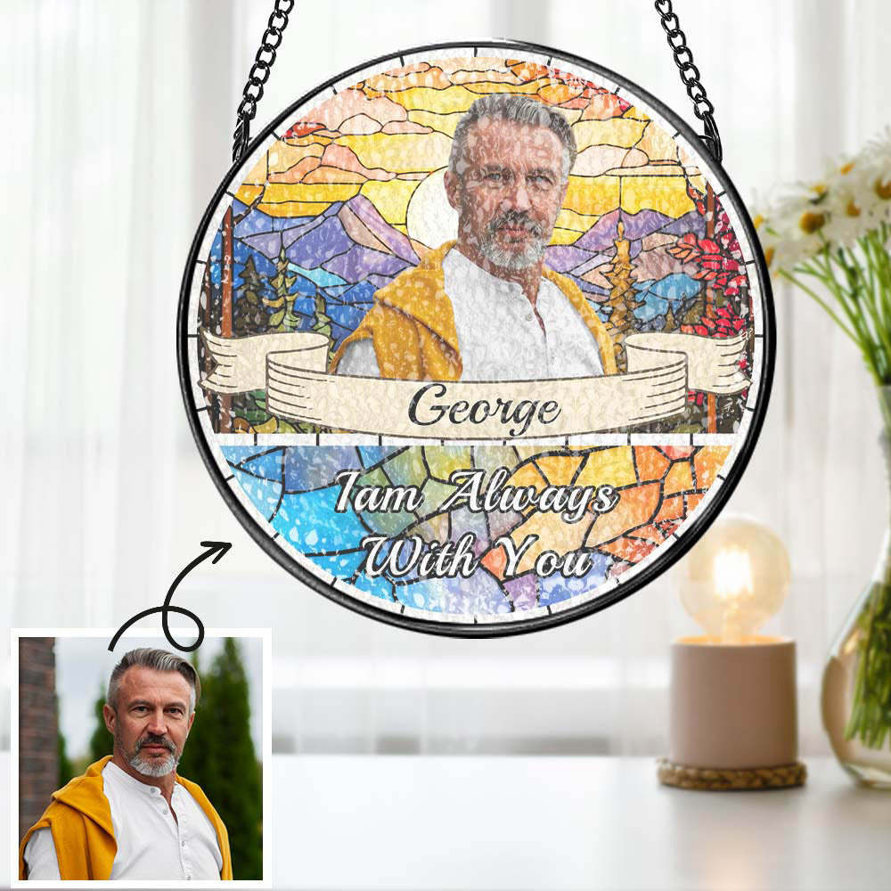 Benutzerdefinierter Gedenk-sonnenfänger, Personalisiertes Fenster-sonnenfänger, Beileidsgeschenk Für Die Familie - MeineFotoTassen