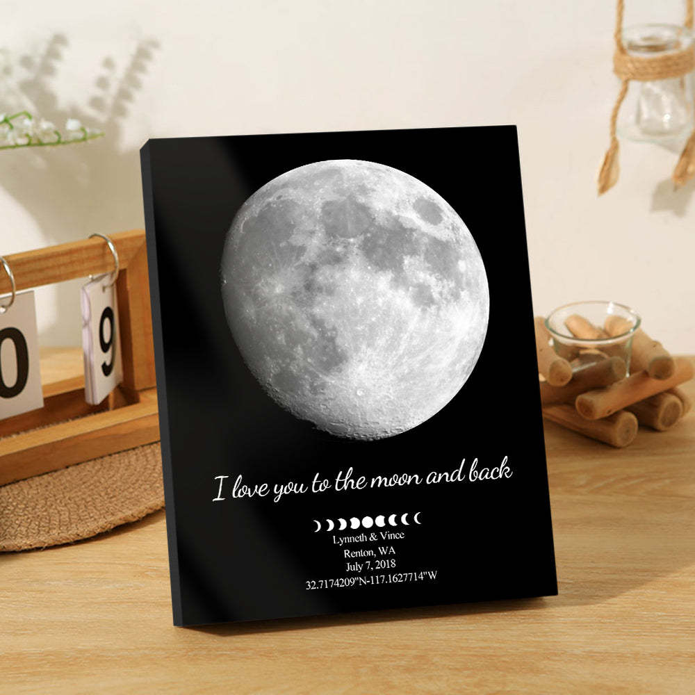 Personalisiertes Mondphasen-druck-jubiläumsgeschenk - MeineFotoTassen