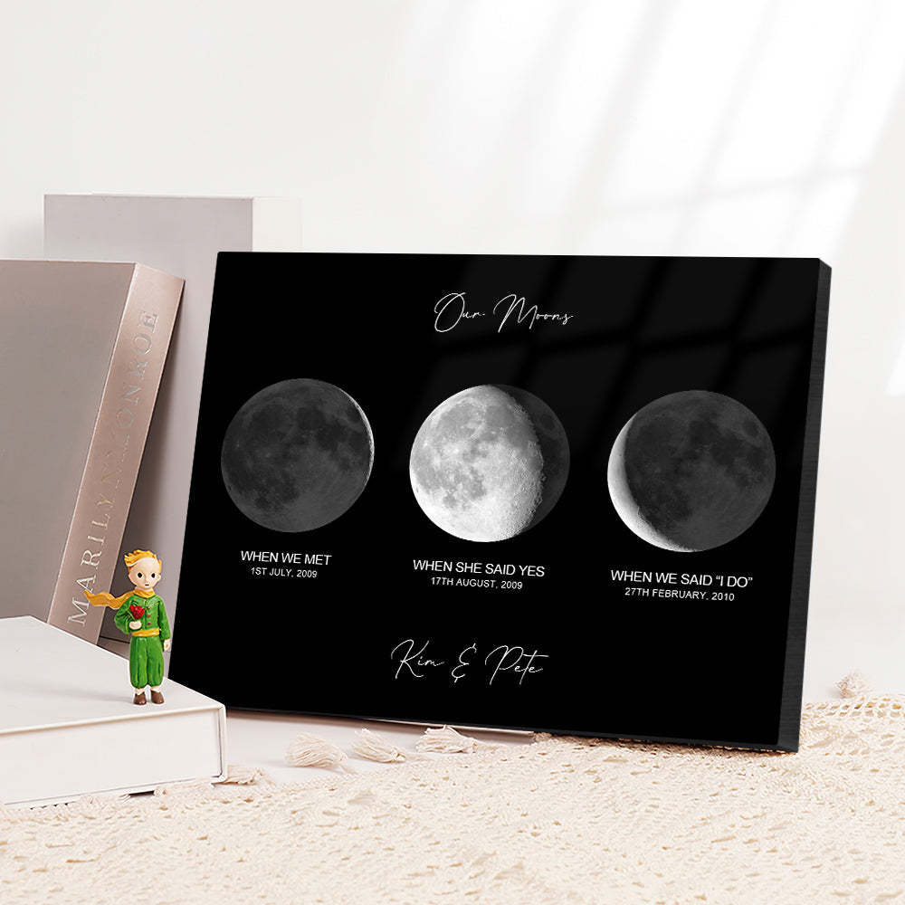 Personalisiertes Mondphasen-druck-jubiläumsgeschenk - MeineFotoTassen
