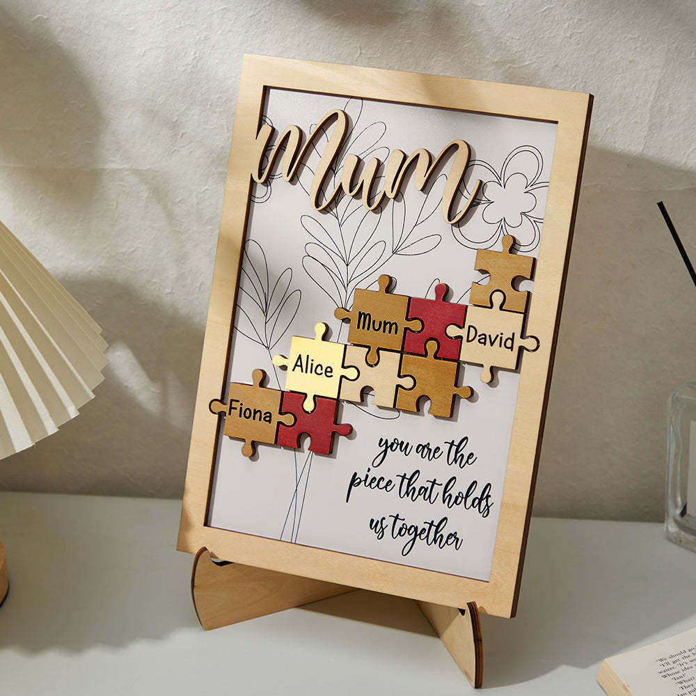 Personalisiertes Namenspuzzle, Kreative Holzgeschenke Für Mama - MeineFotoTassen