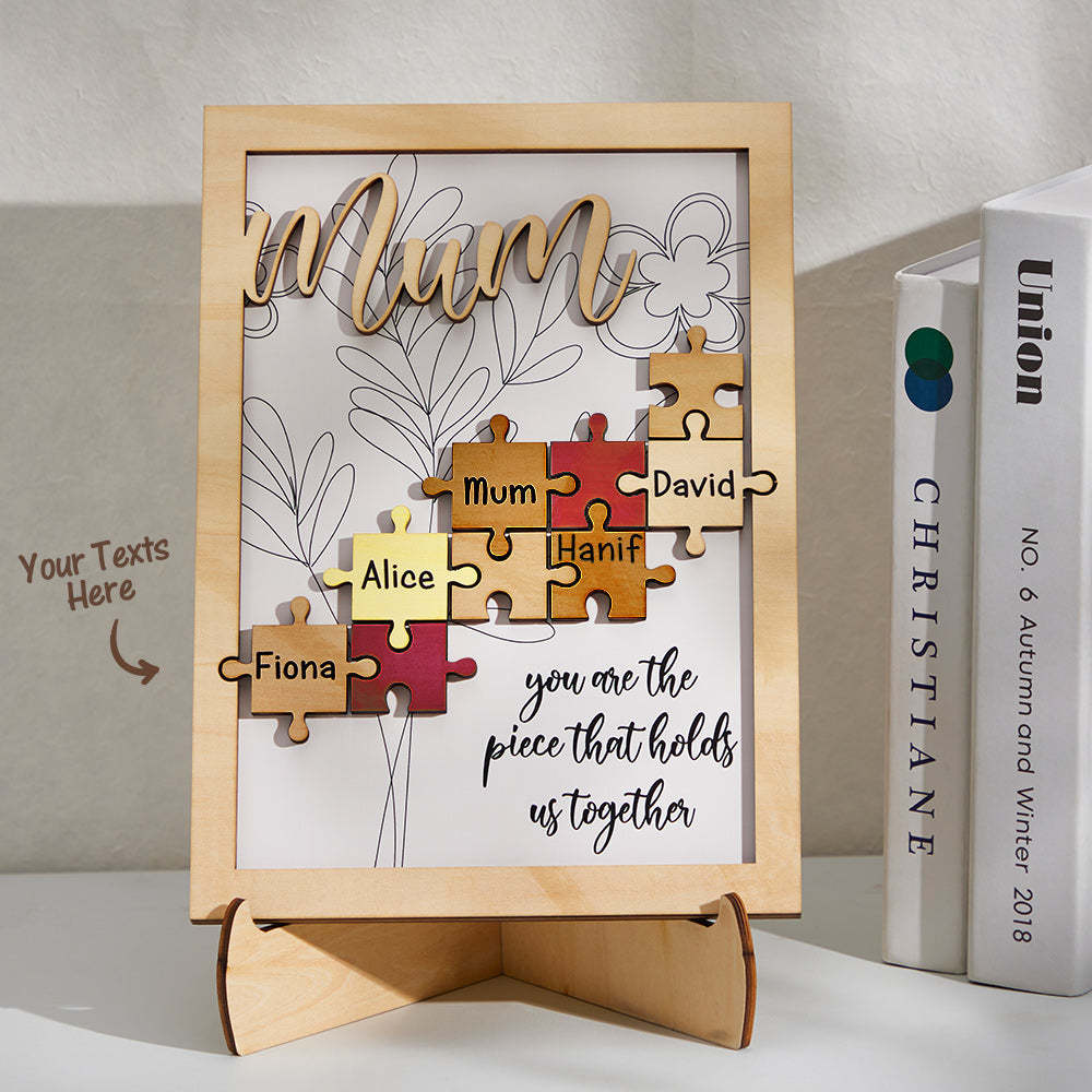 Personalisiertes Namenspuzzle, Kreative Holzgeschenke Für Mama - MeineFotoTassen