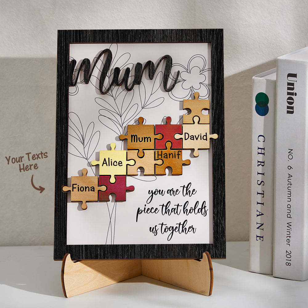 Personalisiertes Namenspuzzle, Kreative Holzgeschenke Für Mama - MeineFotoTassen