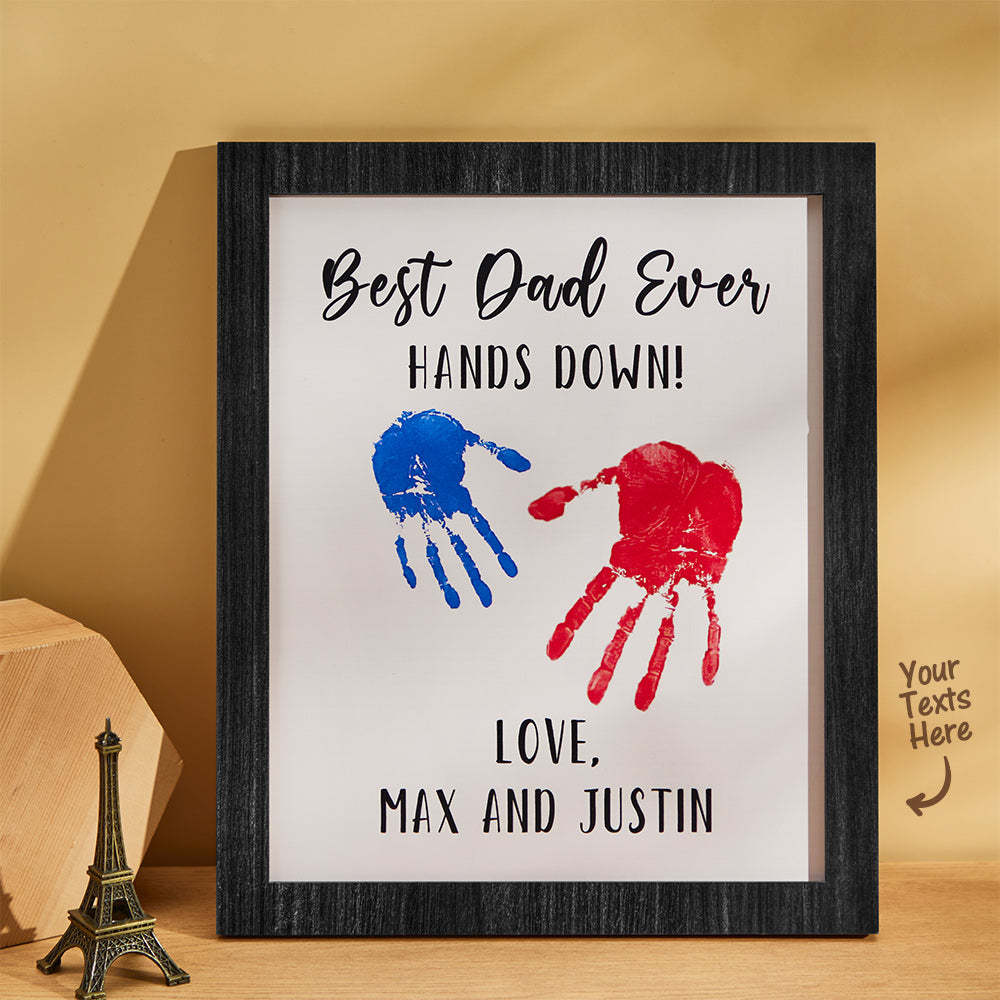 Individuell Graviertes Ornament, Kreatives Handabdruck-geschenk Für Den Besten Vater Aller Zeiten - MeineFotoTassen