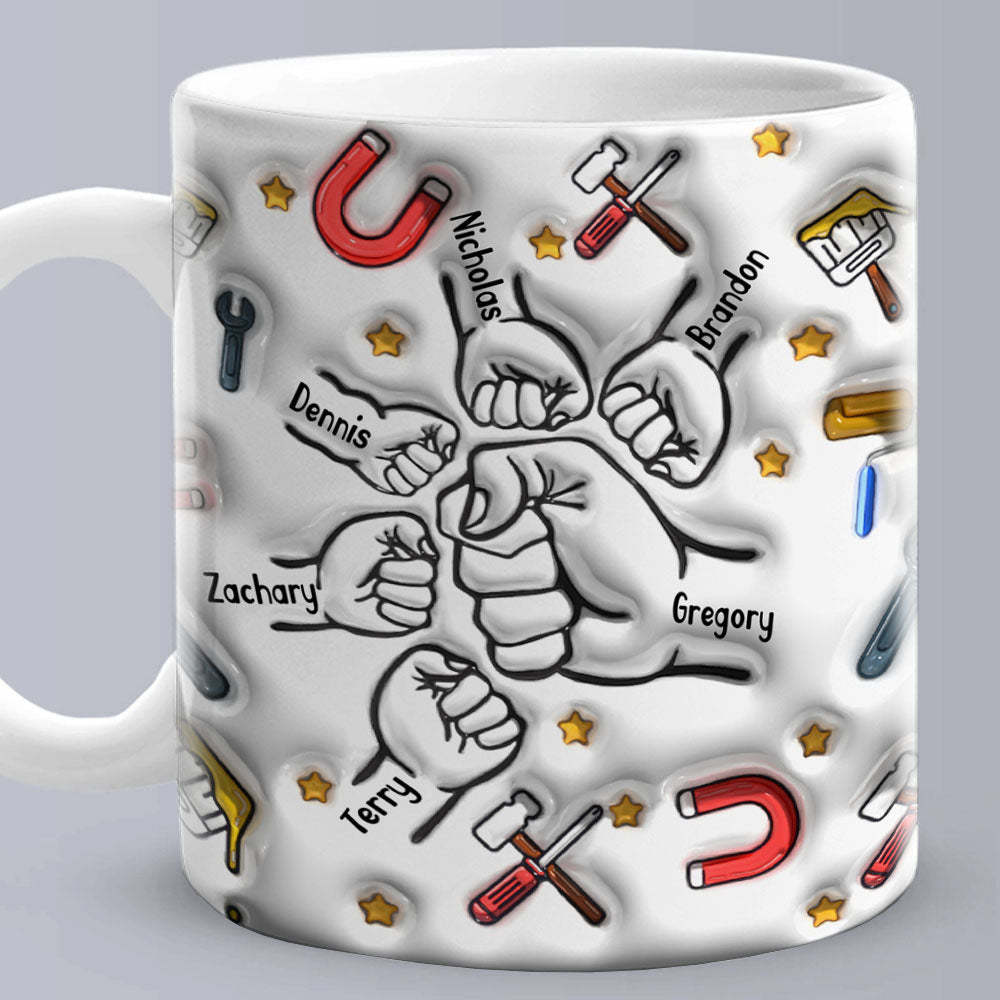Personalisierte Personalisierte 3d-tasse Mit Aufgeblasenem Effekt, Bedruckt, Vatertagsgeschenke - MeineFotoTassen