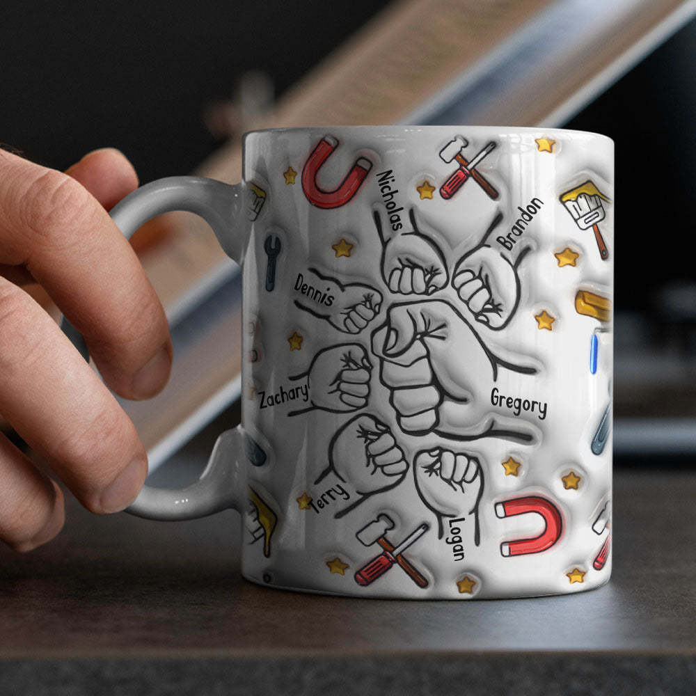 Personalisierte Personalisierte 3d-tasse Mit Aufgeblasenem Effekt, Bedruckt, Vatertagsgeschenke - MeineFotoTassen