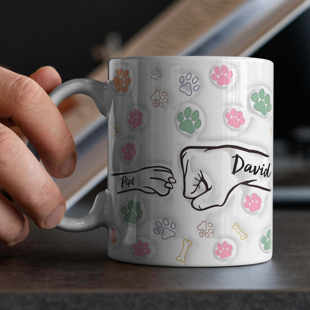 Benutzerdefinierte Tasse Mit Mehreren Namen. Benutzerdefinierte Namenstasse. Personalisierte Fausttasse Für Väter - MeineFotoTassen