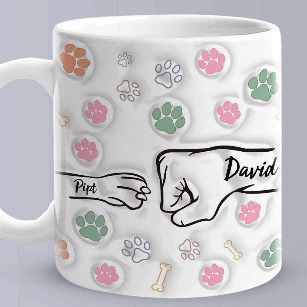 Benutzerdefinierte Tasse Mit Mehreren Namen. Benutzerdefinierte Namenstasse. Personalisierte Fausttasse Für Väter - MeineFotoTassen