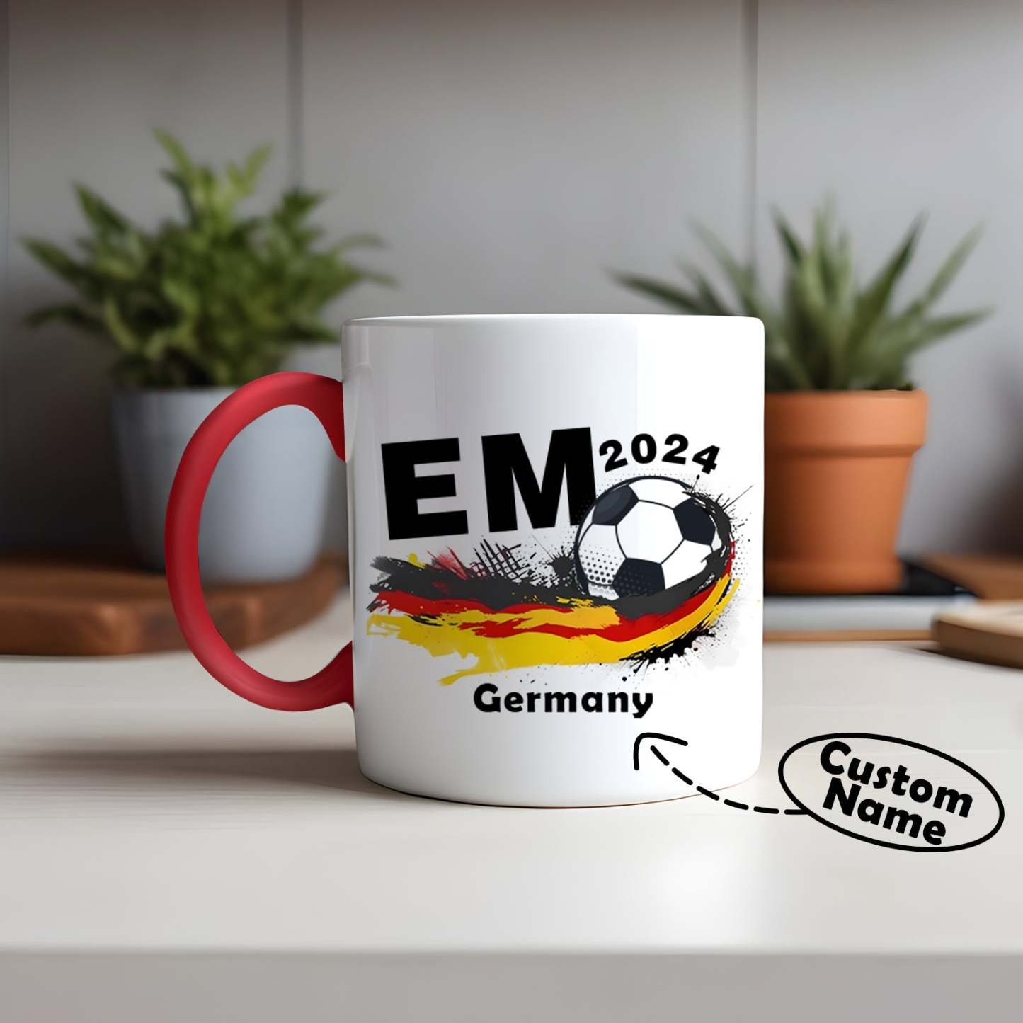 Benutzerdefinierte Tasse Europäische Fußball-tasse Em 2024 Personalisierte Kaffeetasse - MeineFotoTassen