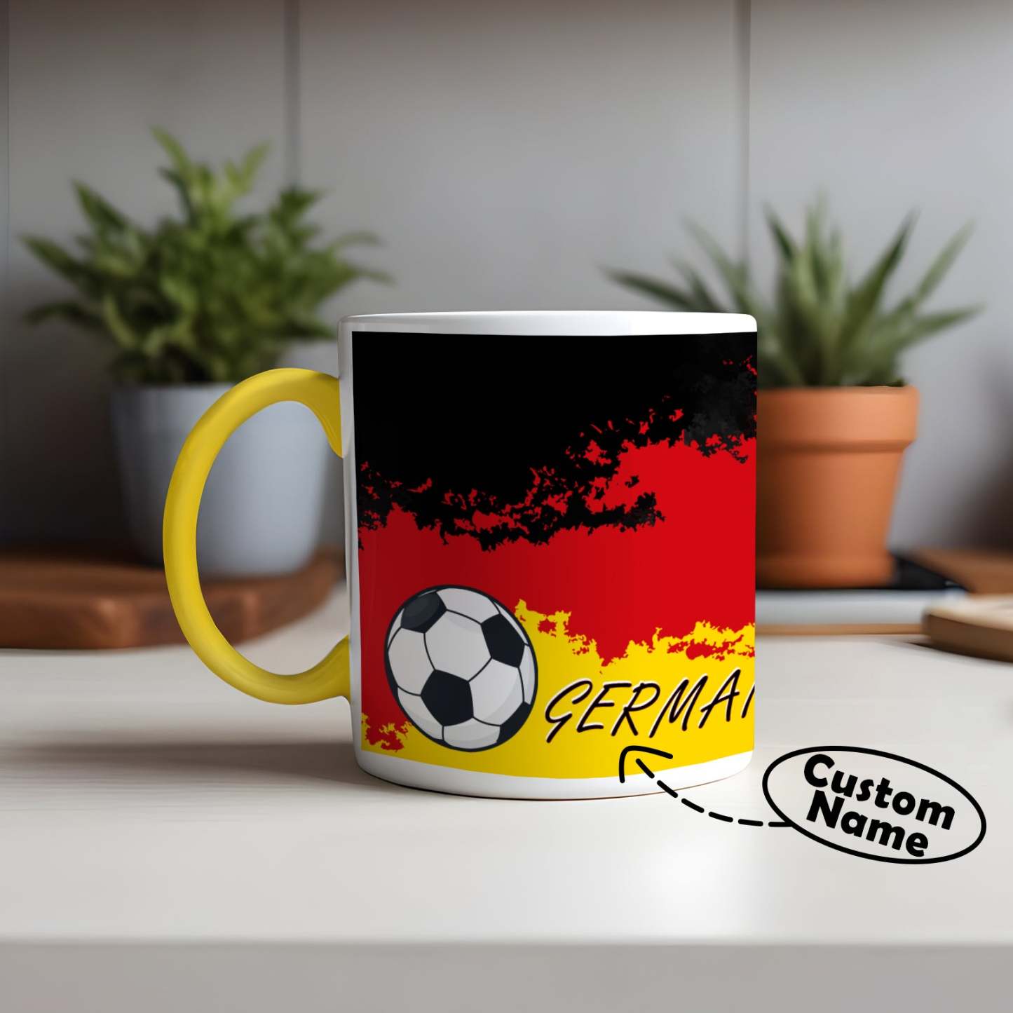 Maßgeschneiderter Deutscher Pokal, Fußballpokal, Individueller Flaggenpokal - MeineFotoTassen