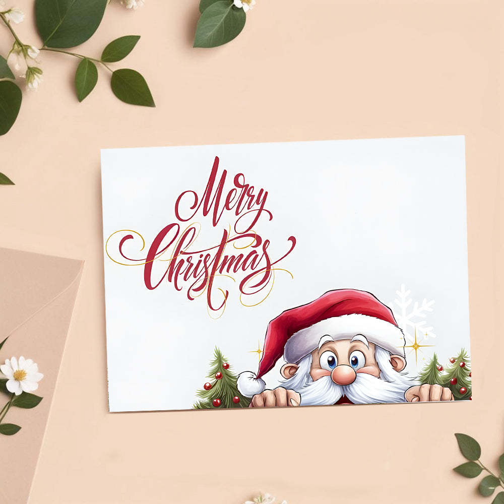 Frohe Weihnachtskarte Weihnachtsmann-grußkarte - MeineFotoTassen