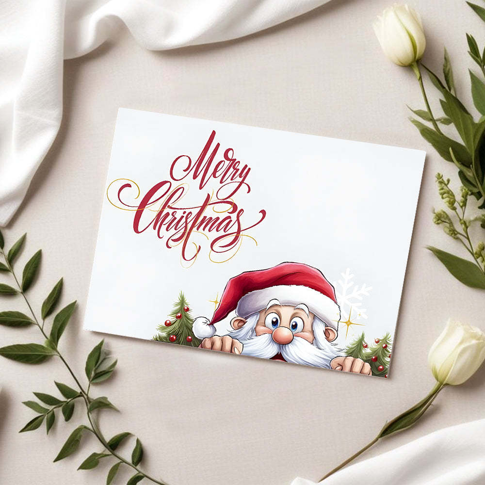 Frohe Weihnachtskarte Weihnachtsmann-grußkarte - MeineFotoTassen
