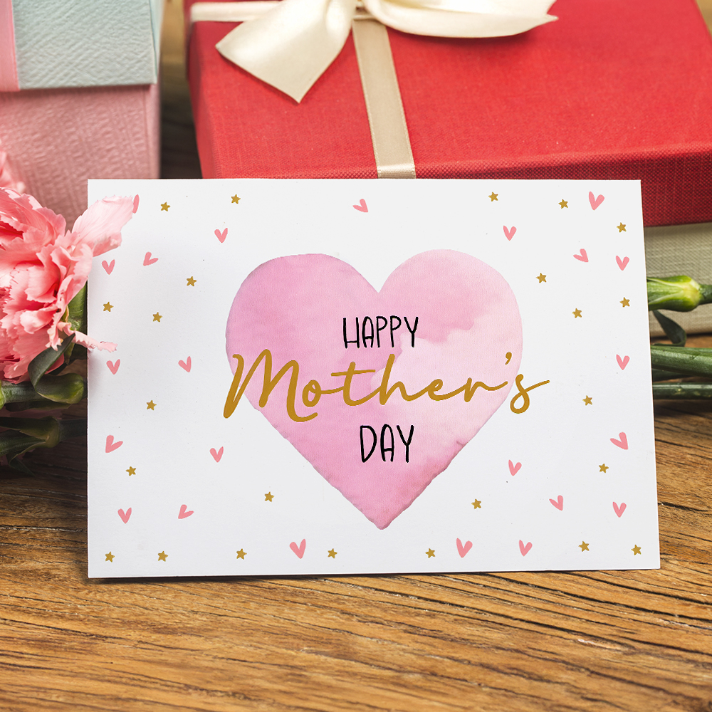 Muttertagskarte. Glückliche Muttertagskarte. Muttertags-geschenkkarte