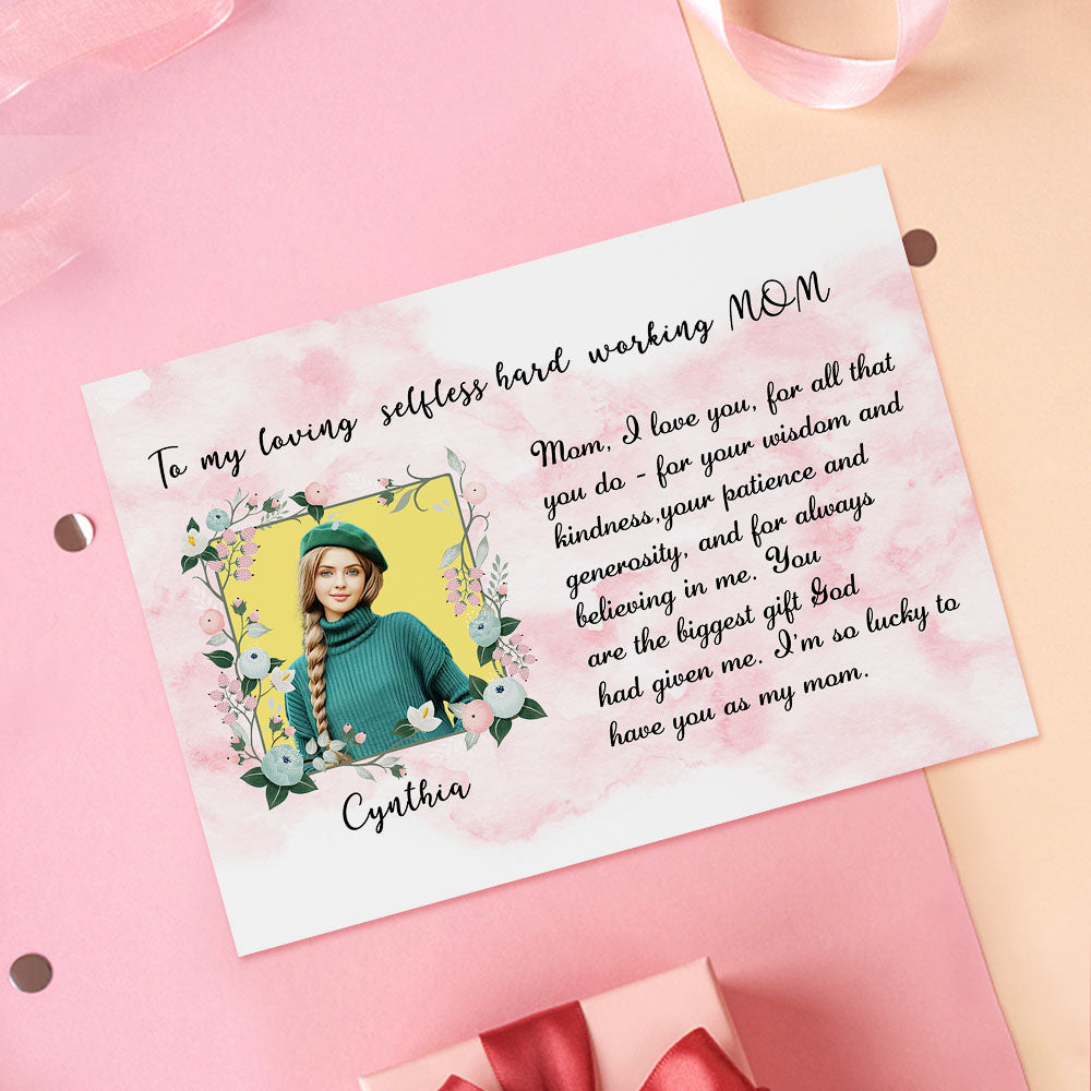 An Meine Mutter: Individuelle Häkelpuppe Nach Foto. Handgefertigte, Gleich Aussehende Puppen Mit Personalisierten Namenskartengeschenken Für Sie