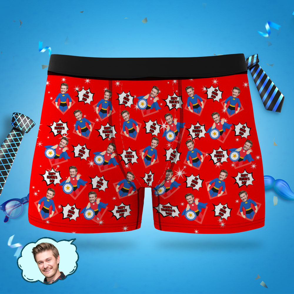 Boxershorts Zum Vatertag, Personalisierte Unterwäsche Für Papa, Unterwäsche Zum Vatertag - MeineFotoTassen