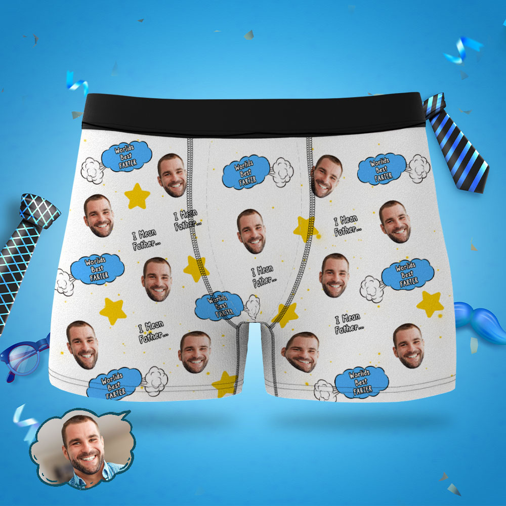 Benutzerdefinierte Fotos Männer Unterwäsche Benutzerdefinierte Foto Boxer Vatertag Geschenke Für Papa - MeineFotoTassen