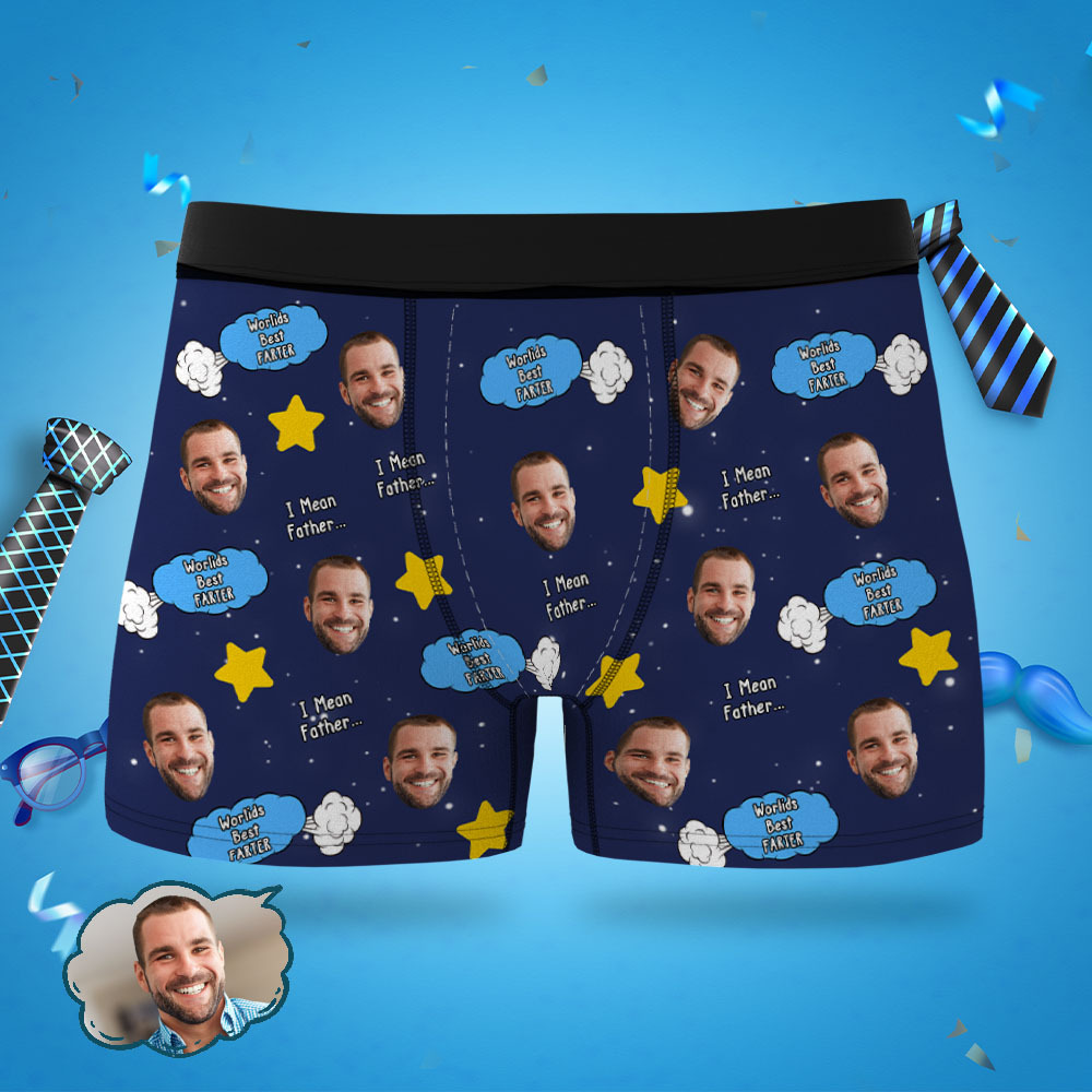 Benutzerdefinierte Fotos Männer Unterwäsche Benutzerdefinierte Foto Boxer Vatertag Geschenke Für Papa - MeineFotoTassen