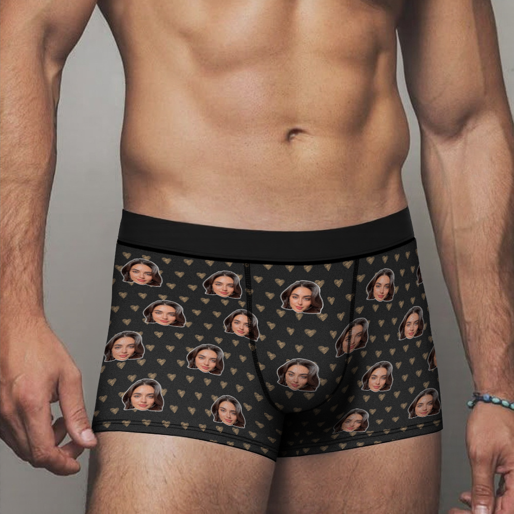 Benutzerdefinierte Herren-boxershorts Mit Foto, Personalisierte Gesichtsunterwäsche, Geschenk Für Ihn, Fotogeschenke Für Den Liebhaber - MeineFotoTassen