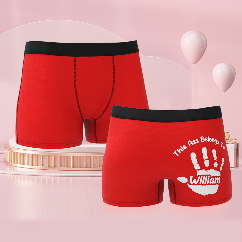 Benutzerdefinierter Name Boxer Freche Geschenke Für Freund Personalisierter Boxer Für Männer 1 Stück - MeineFotoTassen