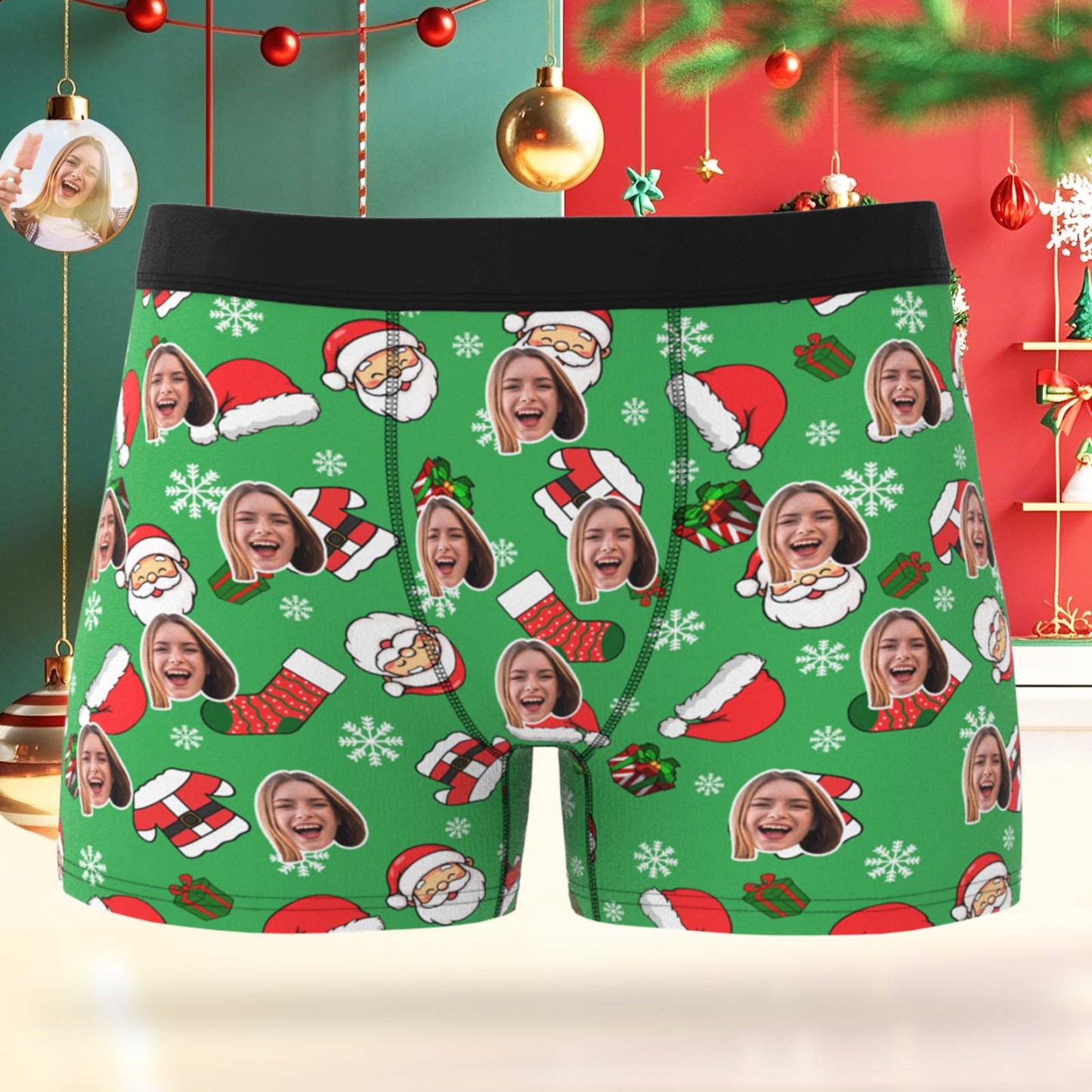 Benutzerdefinierte Boxer Briefs Personalisierte Herren Boxer Benutzerdefinierte Weihnachtsgeschenk Für Freund - MeineFotoTassen