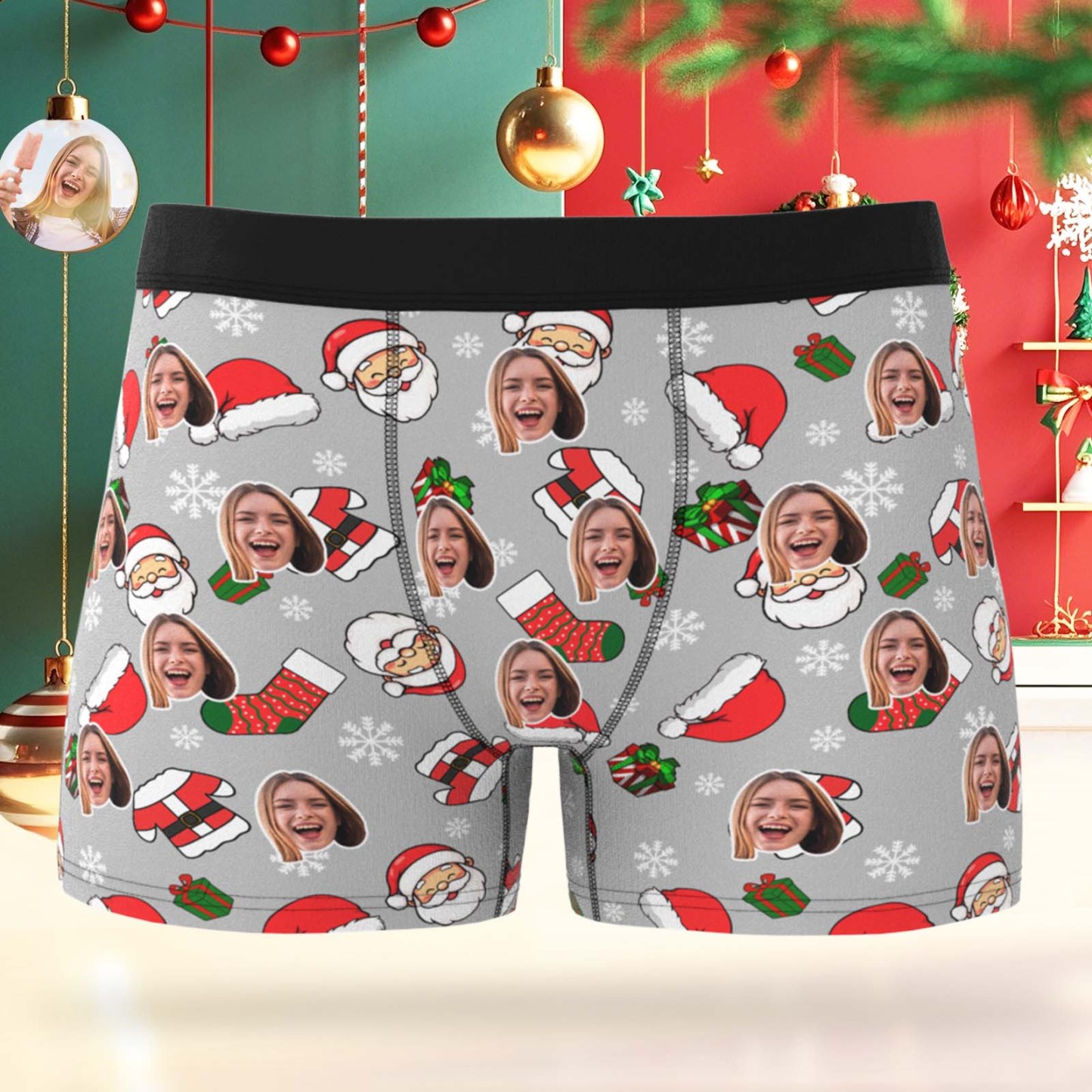 Benutzerdefinierte Boxer Briefs Personalisierte Herren Boxer Benutzerdefinierte Weihnachtsgeschenk Für Freund - MeineFotoTassen
