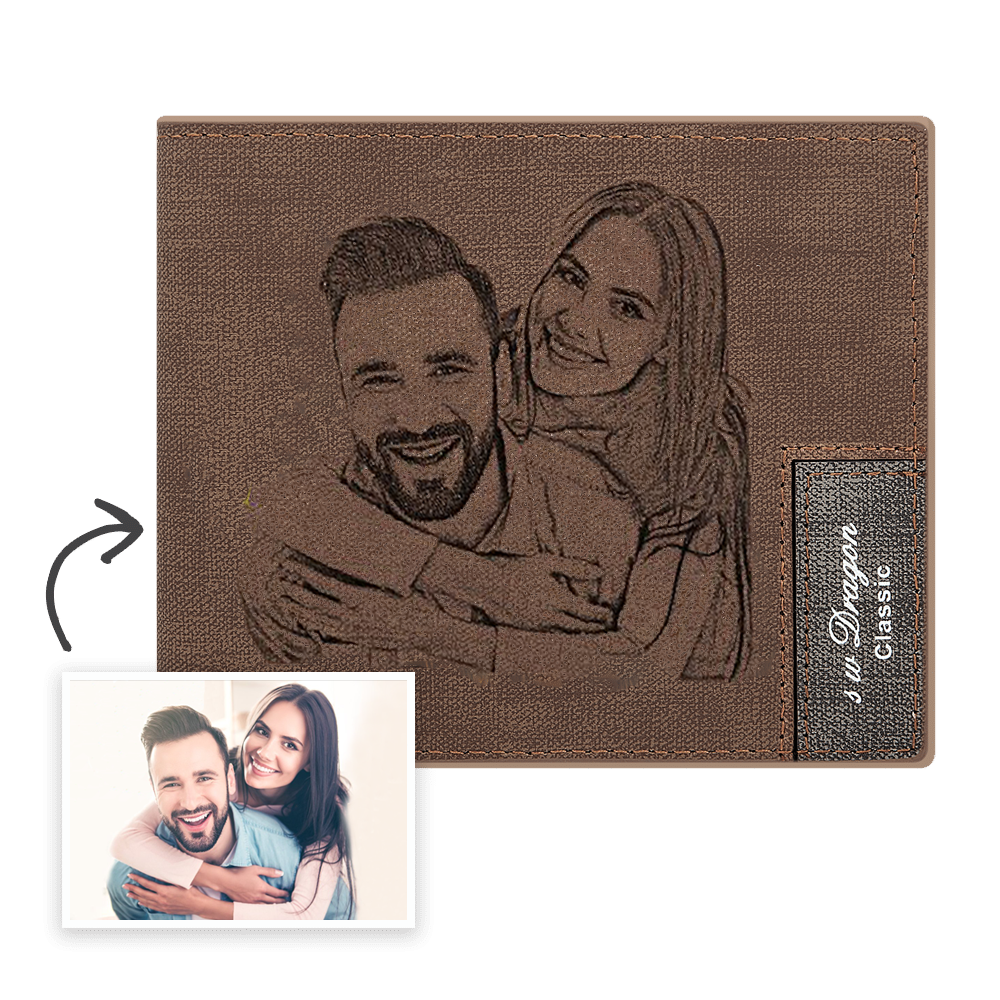 Benutzerdefinierte Fotobrieftasche | Personalisierte Brieftasche | Herren-Geldbörse